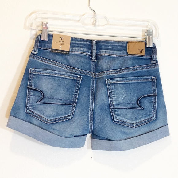 American Eagle Super Super Stretch Midi Shorts | 0 - Picture 5 of 6